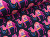 Reststück 41cm - Hamburger Liebe Baumwollsweat Orient Oxident Camel Ride blue navy-ciclamino-bunt