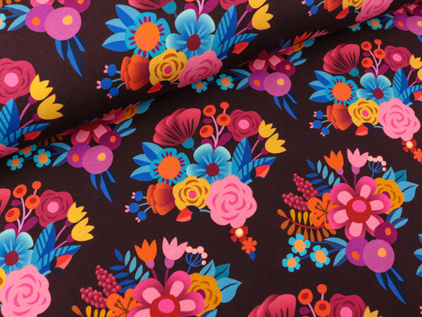 Hamburger Liebe Baumwolljersey Orient Oxident Yasmin bordeaux-bunt