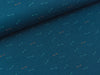 Reststück 18cm - Interlock Jersey Bueno Kleine Pfeile auf Jeansblau