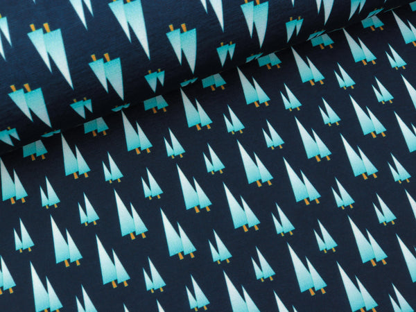 Reststück 32cm - Albstoffe SHIELD PRO Jersey Winter Forest