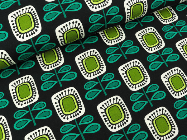 Hamburger Liebe Baumwolljersey Sweet Home Annas House schwarz-bunt