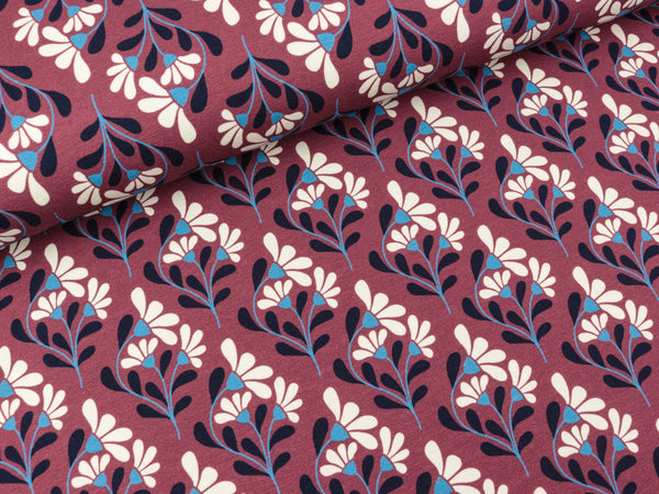 Hamburger Liebe Baumwolljersey Sweet Home Backyard rosenholz-bunt