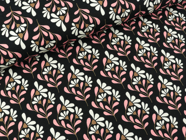 Hamburger Liebe Baumwolljersey Sweet Home Backyard schwarz-bunt