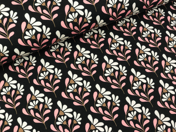 Hamburger Liebe Baumwollsweat Sweet Home Backyard schwarz-bunt