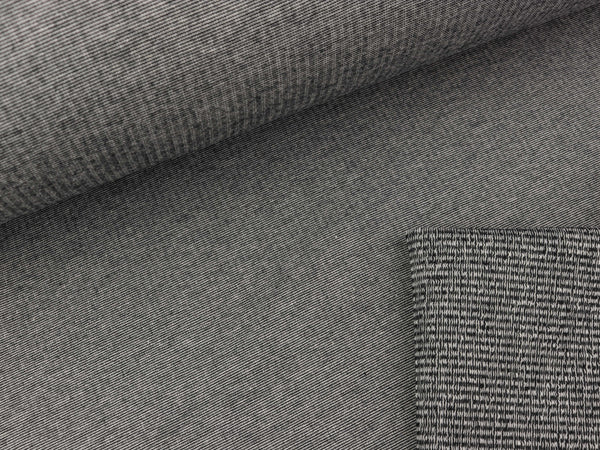 Reststück 25cm - Hamburger Liebe French Terry Winter Melange schwarz-meringa