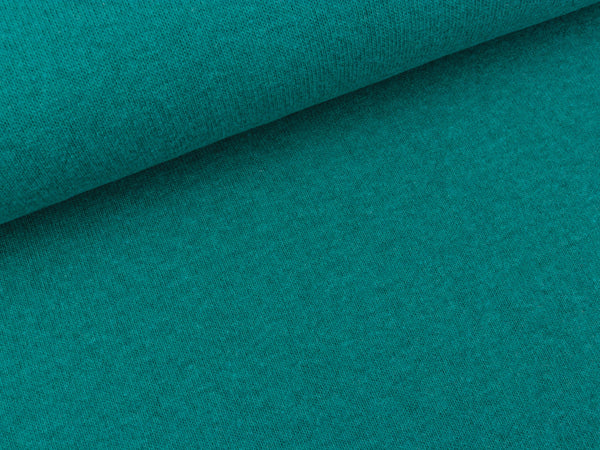 Reststück 30cm - Feinstrick Bene petrol meliert