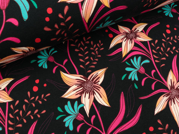 Hamburger Liebe Baumwollsweat Shine Flourish and Shine schwarz