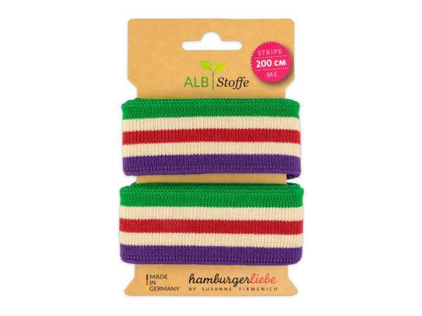 Stripe Me College Easygoing Band verde erba-meringa-flamme-violaceo