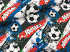 Baumwolljersey Klaas Football bunt auf Weiß