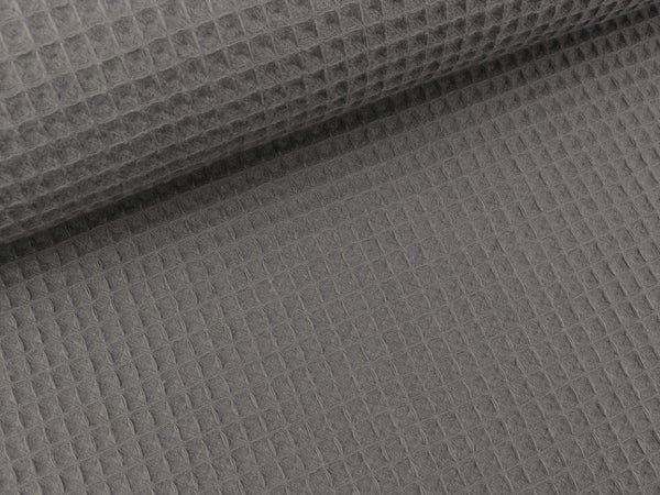 Waffelpiqué Nelson mittelgrau uni