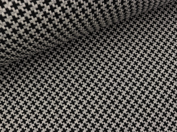 Reststück 33cm - Hamburger Liebe Ahoy 3D Navigator Knit mittelgrau meliert-schwarz