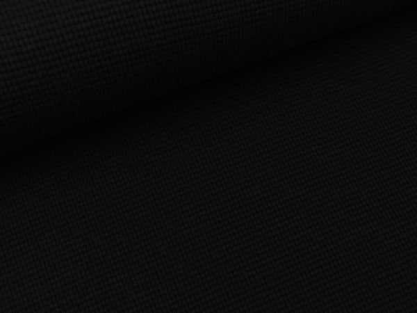 Waffeljersey Clarissa schwarz uni