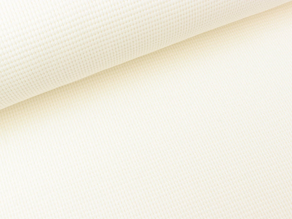 Waffeljersey Clarissa naturweiß uni