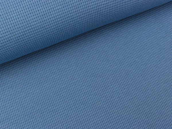 Waffeljersey Clarissa rauchblau uni