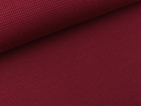 Waffeljersey Clarissa bordeaux uni