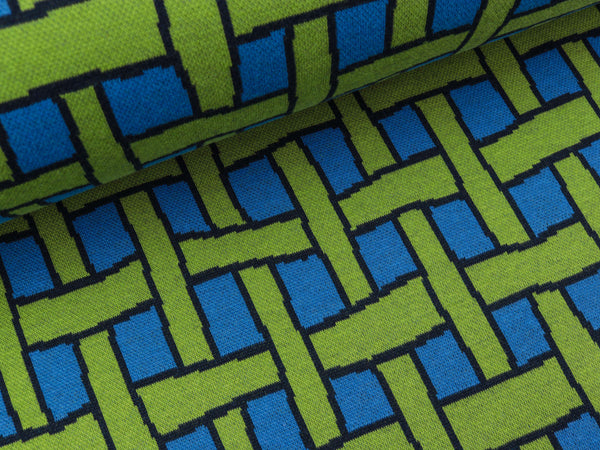 Reststück 23cm - Hamburger Liebe 3 Farb-Jacquardjersey Ahoy Trawler olivia-bluette-blue navy