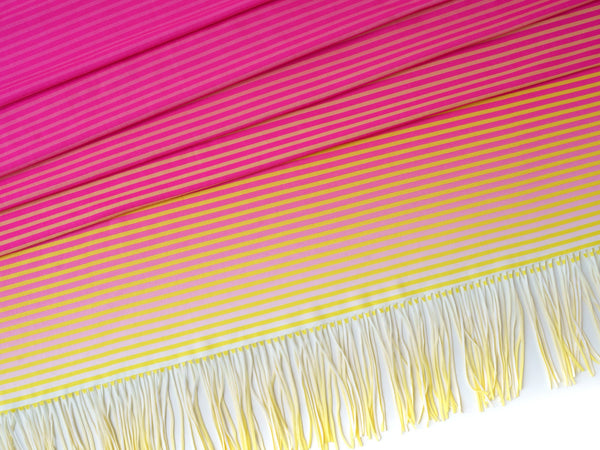 Reststück 22cm - Hamburger Liebe Fringe Me Dip Dye Pink mit Fransenborte