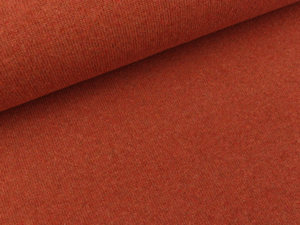 Reststück 13cm - Strickstoff Bono ziegelrot meliert HW21/22