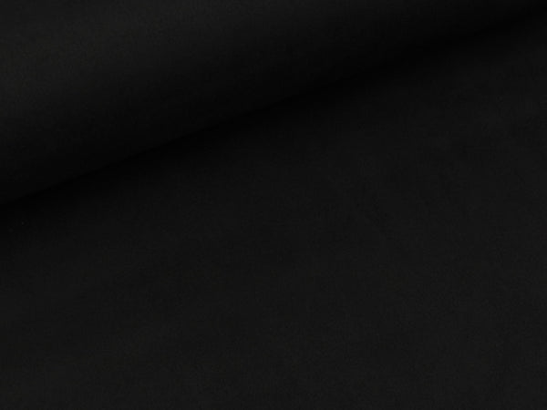 Stretch Suede Velourleder Imitat Chloe schwarz uni