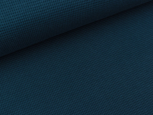 Waffeljersey Clarissa petrol uni