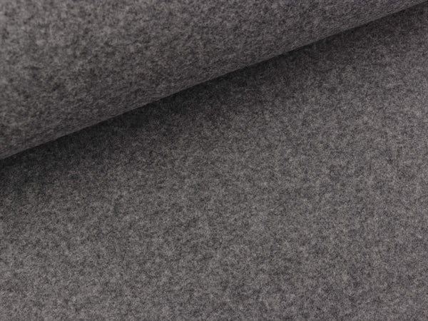 Bio Baumwollfleece carbon melange by Albstoffe