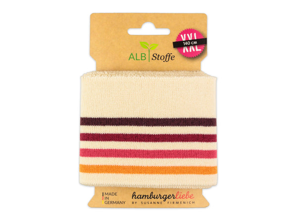 Cuff Me College AL LAGO Bündchen meringa-bordeaux-prugna-azalea-papaia