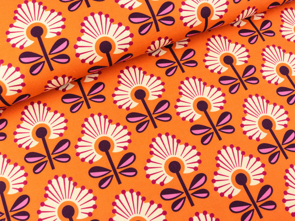 Reststück 49cm - Hamburger Liebe Bio Baumwoll Canvas Only You Beautiful Soul papaia-bunt