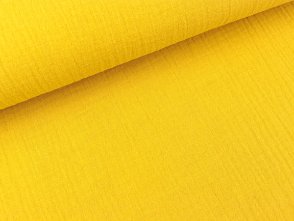 Baumwoll Musselin Double Gauze Bambino curry uni