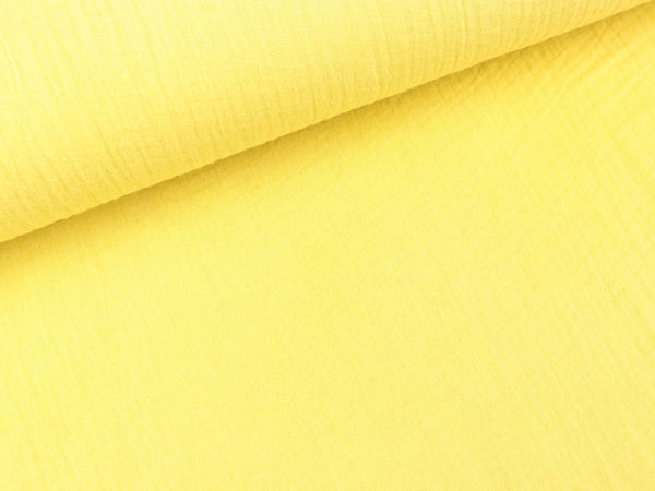 Baumwoll Musselin Double Gauze Bambino soft yellow uni