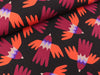 Reststück 73cm - Hamburger Liebe Baumwolljersey Glory Birds mokka-bunt