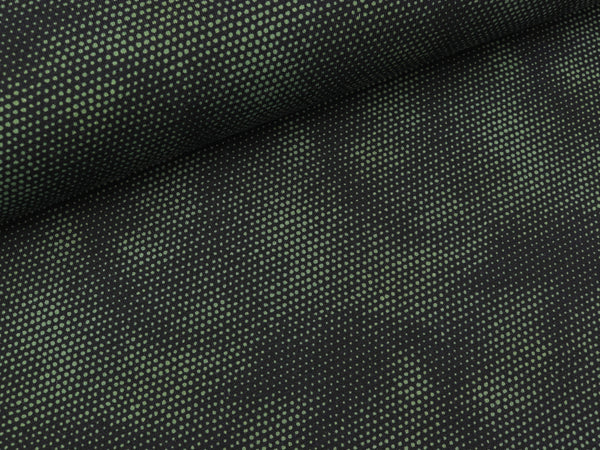 Reststück 72cm - Steinbeck French Terry Mystic Dragons Pixel grün auf Schwarz