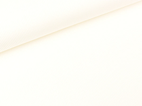 Reststück 11cm - Rippjersey Marissa naturweiß uni