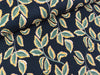 Viskoseleinen Washed Blätter bunt auf Navy