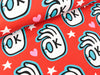Reststück 110cm - Hamburger Liebe Leichter Baumwollsweat Wonderland It's OK! flamme-bunt