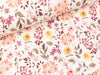 Bio Baumwolljersey Rosen und Blumen bunt auf Creme