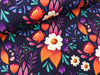 Reststück 71cm - Hamburger Liebe Baumwollsweat Travel the World Secret Garden blue navy-bunt