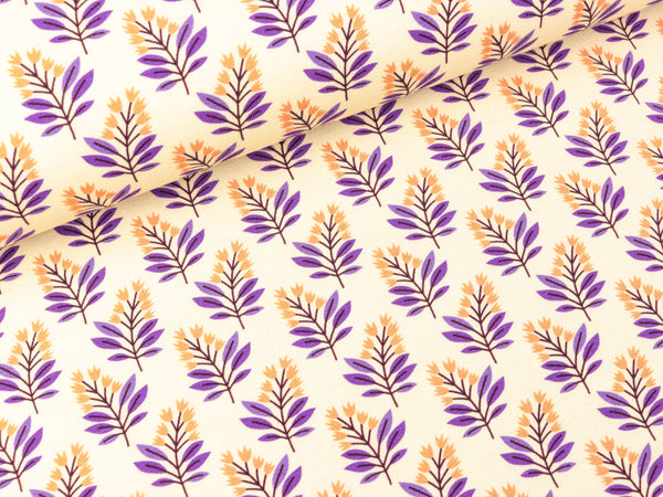 Reststück 143cm - Hamburger Liebe Baumwolljersey Glossy Petit Bells meringa-bunt