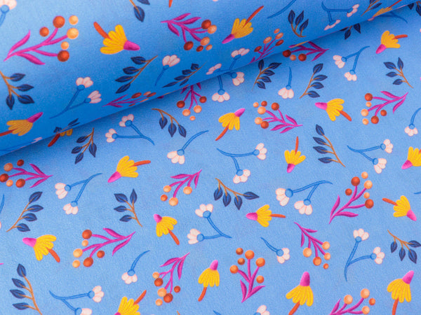 Hamburger Liebe New Cotton Satin Webware Evermore Everything himmelblau-bunt