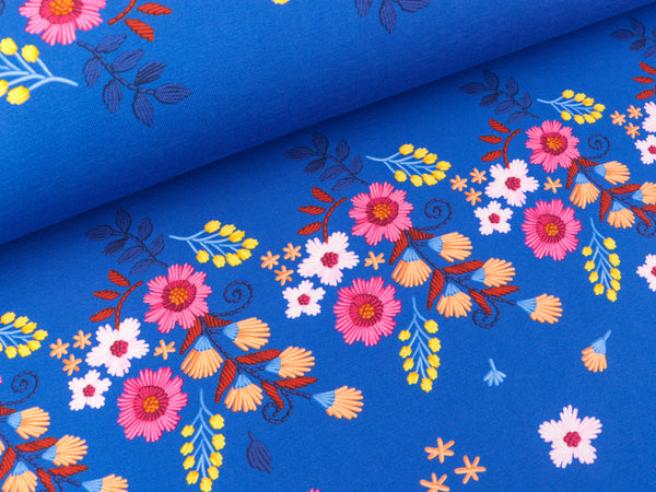 Hamburger Liebe Baumwolljersey Evermore Tell your Story bluette-bunt