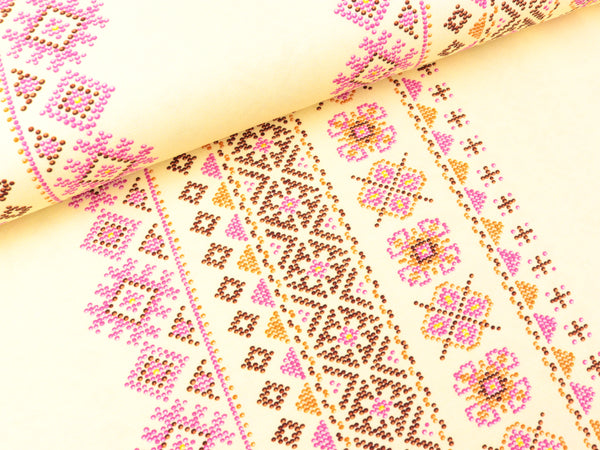 Hamburger Liebe Baumwolljersey Evermore Stitches vanille-bunt