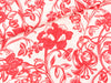 Viskose Popeline Webware Große Sommerblumen rot auf Weiß