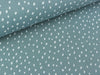 Baumwoll Double Gauze Punkte weiß auf Dusty blue