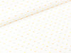 Baumwoll Webware Dobby Minipünktchen bunt auf Weiß
