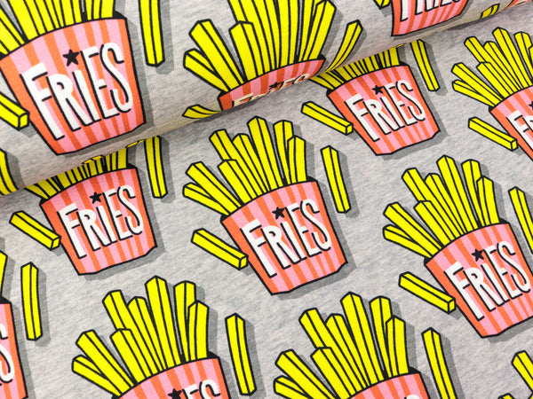 Hamburger Liebe Classic No.1 Baumwolljersey OMG Fries mittelgrau meliert-bunt