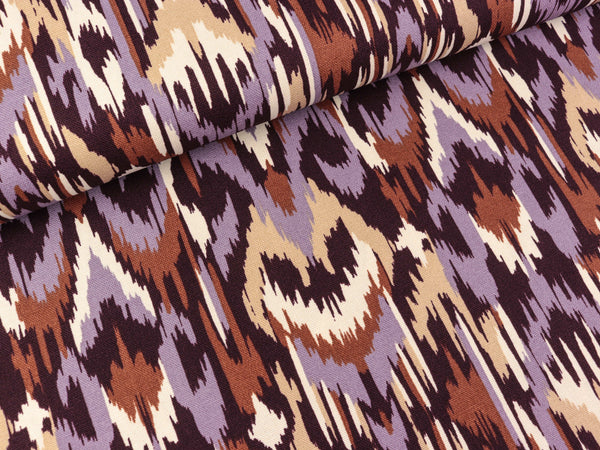 Baumwoll Canvas Abstrakt aubergine-bunt