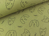 Baumwollsweat Cool Dogs oliv by Poppy Fabrics