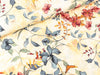Viskose Webware Radiance Blumen jeansblau-bunt auf Hellgelb Digitalprint