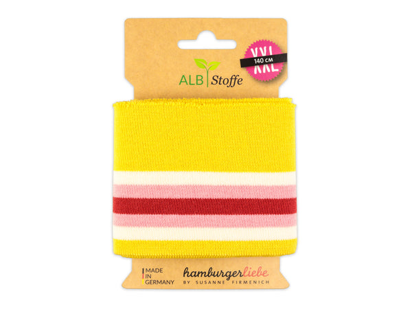 Cuff Me College Easygoing Bündchen polenta-weiß-rosa scuro-flamme