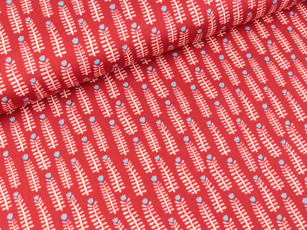 Hamburger Liebe New Cotton Satin Webware Easygoing Sunday dunkelrot-bunt