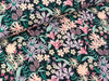 Baumwolljersey Flowers bunt auf Navy by Poppy Fabrics Digitaldruck